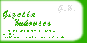 gizella wukovics business card